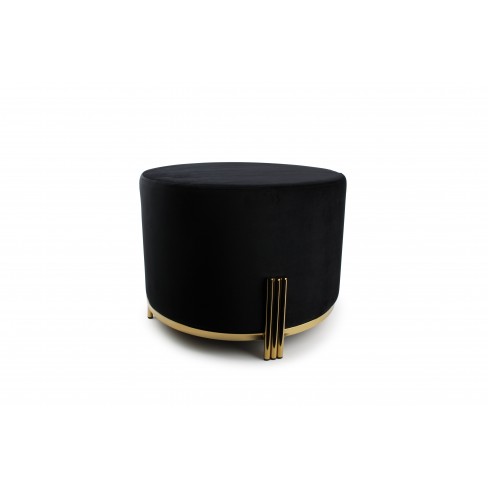 Пуф 55х40см Misa Velvet черен